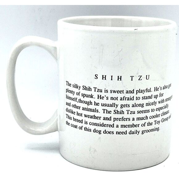 Shih Tzu Coffee Mug Cup Tea Characteristics of a shih tzu 16 Fl Oz - Picture 3 of 6